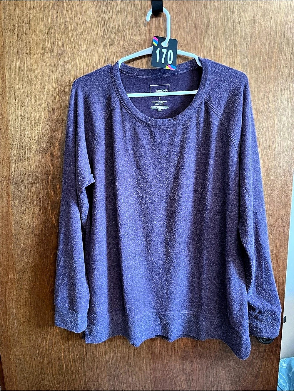 SONOMA Long Sleeve Top in Purple Large Like New